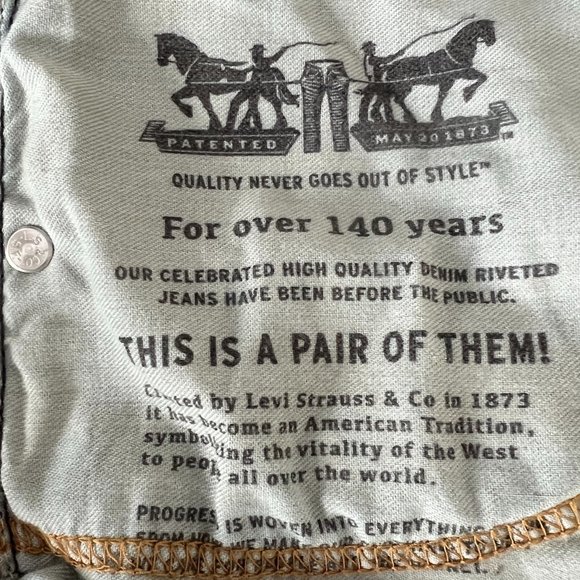 Men's Levi's 505 Regular Jeans Blue Size 36x34 Clothes Denim Solid Straight Leg - Picture 7 of 10